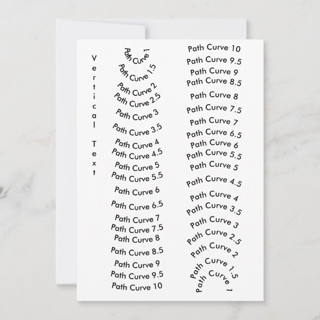 曲線文字テンプレート – デザイナーリファレンス (正面)