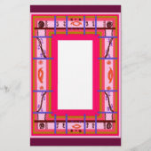 曲線状の格子文具 便箋 (正面)