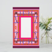 曲線状の格子文具 便箋 (スタンド正面)