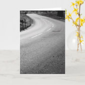 曲線状の道路案内用カード、ノートカード カード (黄色い花)