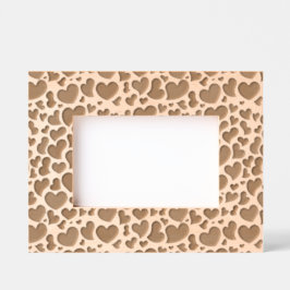 曲線状ハートエッチング写真フレーム レーザー彫刻フレーム