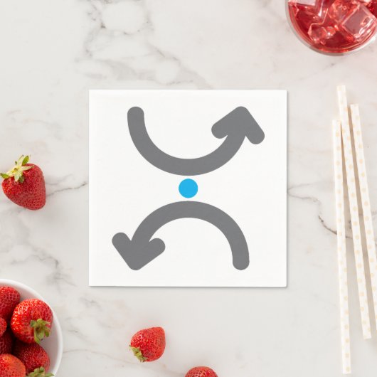 曲線矢印紙ナプキン スタンダードカクテルナプキン (インサイチュ)