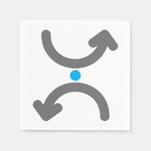 曲線矢印紙ナプキン スタンダードカクテルナプキン (正面)