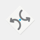 曲線矢印紙ナプキン スタンダードカクテルナプキン (角)