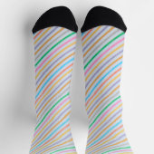 曲線色数々ののストライプ ソックス (上部)