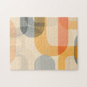 曲線透明型枠と文字宇宙 ジグソーパズル (横)