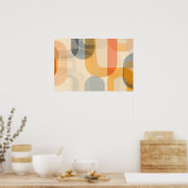 曲線透明型枠 ポスター (キッチン)