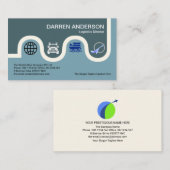 曲線道路地図ロジスティック輸送タイプマネージャ 名刺 (正面/裏面)