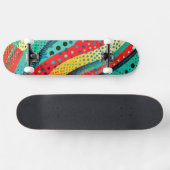 曲線鮮やか形状の色とパターン スケートボード (横)