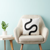 曲線02 – 黒（白） クッション (椅子)