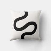 曲線02 – 黒（白） クッション (裏面)
