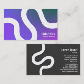 曲線02a – ソフトグラデーション名刺 名刺 (正面/裏面)