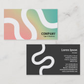 曲線02a – ソフトグラデーション名刺 名刺 (正面/裏面)