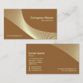 曲線 – クリーム（茶色） 996633 名刺 (正面/裏面)