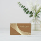 曲線 – クリーム（茶色） 996633 名刺 (スタンド正面)