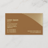 曲線 – クリーム（茶色） 996633 名刺 (裏面)