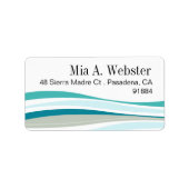 曲線 – 水色 ラベル (正面)