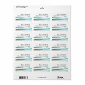 曲線 – 水色 ラベル (フルシート)