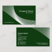 曲線 – 濃い緑の上に白003300 名刺 (正面/裏面)