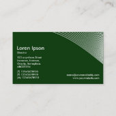 曲線 – 濃い緑の上に白003300 名刺 (裏面)