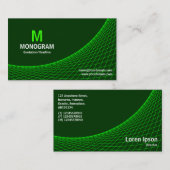 曲線 – 濃い緑の緑 名刺 (正面/裏面)