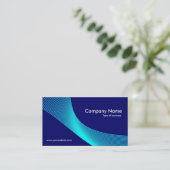 曲線 – 濃い青の水色00066 名刺 (スタンド正面)