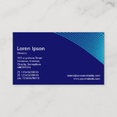 曲線 – 濃い青の水色00066 名刺 (裏面)