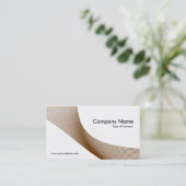 曲線 – 白に茶色 名刺 (スタンド正面)