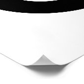 曲線 – 白に黒 ポスター (角)