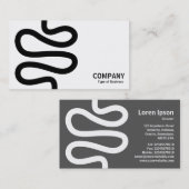 曲線 - 白地に黒 名刺 (正面/裏面)