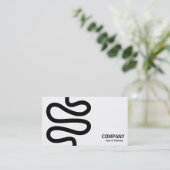 曲線 - 白地に黒 名刺 (スタンド正面)