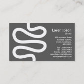 曲線 - 白地に黒 名刺 (裏面)