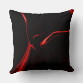 曲線、赤い暗い、黒い資金の起伏。 クッション (裏面)