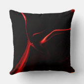 曲線、赤い暗い、黒い資金の起伏。 クッション (裏面)