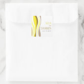 曲線 – 黄色 スクエアシール (バッグ)