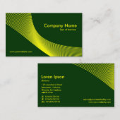 曲線-黄色（濃い緑） 003300 名刺 (正面/裏面)