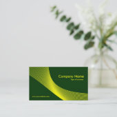 曲線-黄色（濃い緑） 003300 名刺 (スタンド正面)