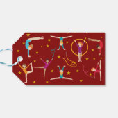 曲芸と体操のスポーツ女の子の誕生日 ギフトタグ (裏面横)