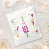 曲芸と体操のスポーツ女の子の誕生日 フェイバーバッグ (クリップ留めされた状態)