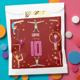 曲芸と体操のスポーツ女の子の誕生日 フェイバーバッグ