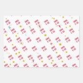 曲芸と体操のスポーツ女の子の誕生日 ラッピングペーパーシート (正面3)