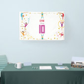 曲芸と体操のスポーツ女の子の誕生日 横断幕 (トレードショー)