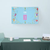 曲芸と体操のスポーツ女の子の誕生日 横断幕 (トレードショー)