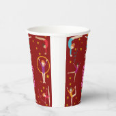 曲芸と体操のスポーツ女の子の誕生日 紙コップ (右)