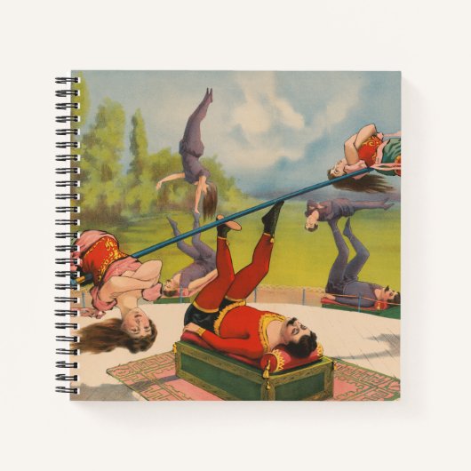 曲芸行為を示すサーカスのポスター、1899年頃。 ノートブック (正面)