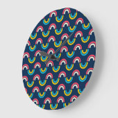 曲虹 ラージ壁時計 (傾斜)