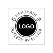 曲面土器による手作り文字 ラバースタンプ (インプリント)