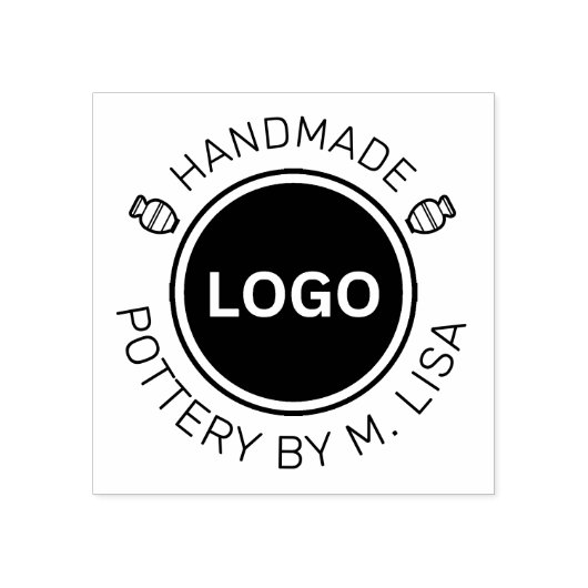 曲面土器による手作り文字 ラバースタンプ (インプリント)