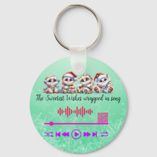 曲KeyChainで包まれたのスキャン キーホルダー