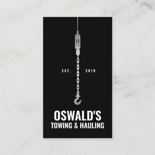 曳航及び運搬 名刺 (正面)